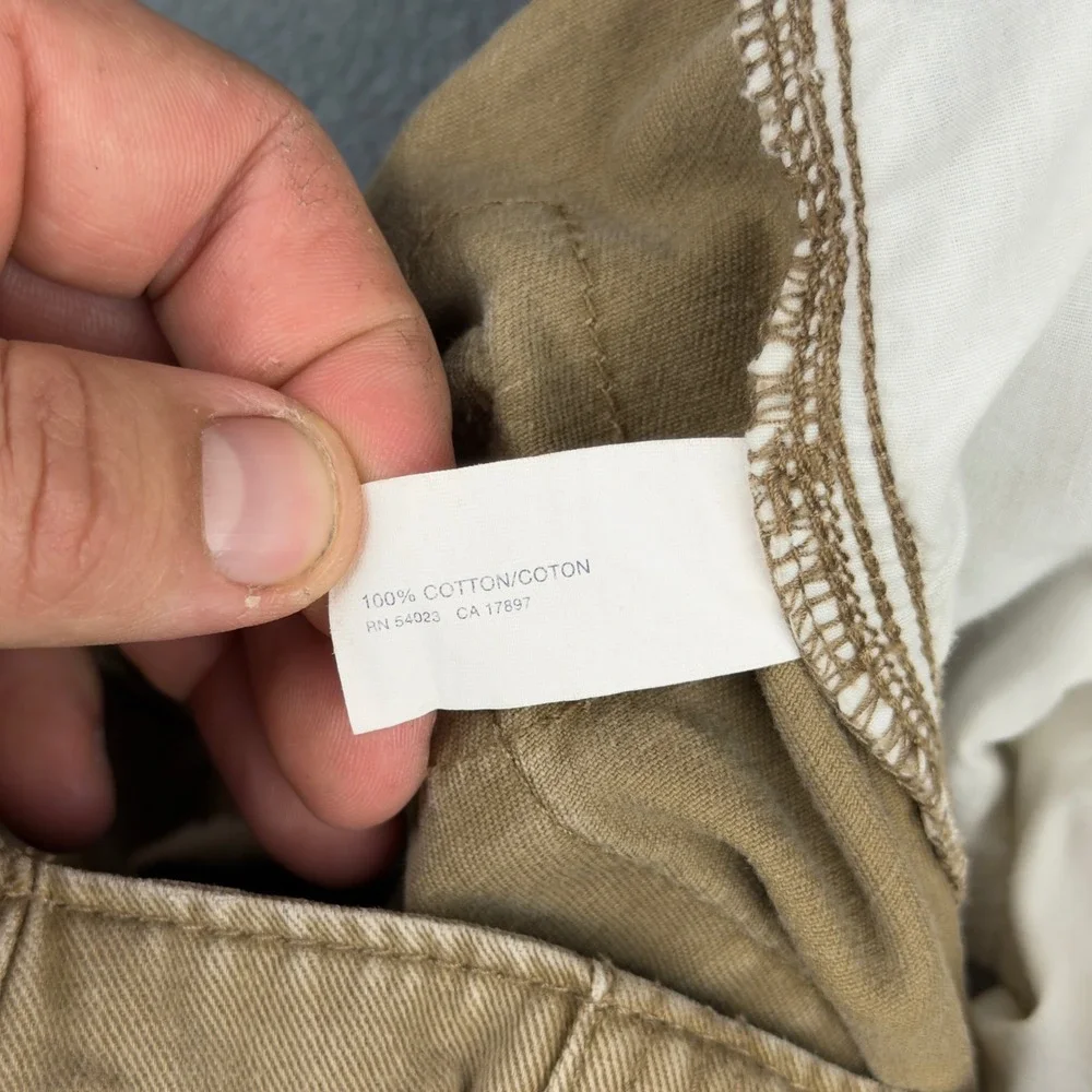 Gap Mens Tan Khaki Cargo Pants 38x30 Straight Leg Cotton Utility Workwear FA11